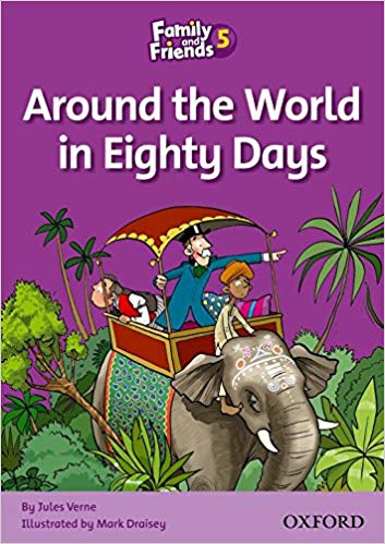 کتاب زبان Family and Friends Readers 5 Around the World in Eighty Days 