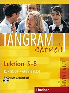 کتاب زبان آلمانی تانگرم Tangram 1 aktuell NIVEAU A1/2 Lektion 5-8 Kursbuch + Arbeitsbuch + CD