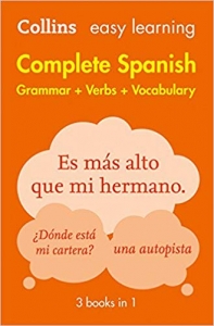 کتاب زبان (Complete Spanish Grammar Verbs Vocabulary: 3 Books in 1 (Collins Easy Learning