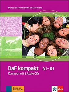 کتاب زبان آلمانی داف کامپکت DaF kompakt Kursbuch Ubungsbuch A1 B1 (نسخه چاپ رنگی همراه با کتاب کار و سی دی)
