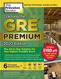 کتاب زبان جی آر ای Cracking the GRE Premium Edition with 6 Practice Tests 2020