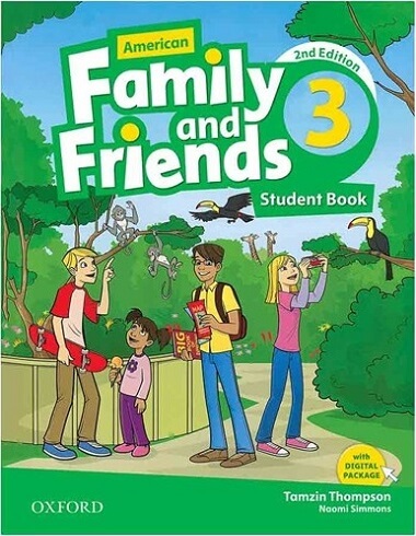 کتاب زبان کودکان آمریکن فمیلی اند فرندز سه ویرایش دوم American Family and Friends 3 (2nd)+CD(سایز بزرگ)