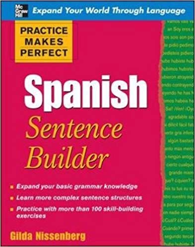 کتاب زبان اسپانیایی Practice Makes Perfect Spanish Sentence Builder