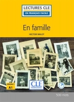 کتاب رمان فرانسوی En famille - Niveau 1/A1+CD-