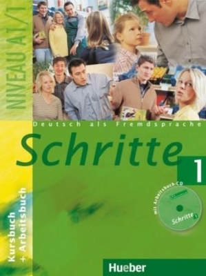 کتاب زبان آلمانی شریته Deutsch als fremdsprache Schritte 1 NIVEAU A 1/1 Kursbuch + Arbeitsbuch