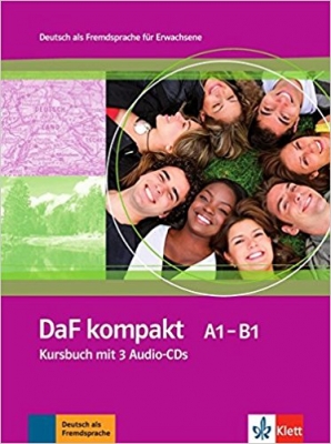 کتاب زبان آلمانی داف کامپکت DaF kompakt Kursbuch Ubungsbuch A1 B1 (چاپ سیاه و سفید 