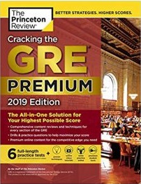 کتاب زبان جی آر ای Cracking the GRE Premium Edition with 6 Practice Tests 2019