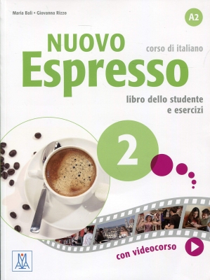 کتاب نوو اسپرسو Nuovo Espresso 2 (Italian Edition): Libro Studente A2+DVD  رنگی پک کامل