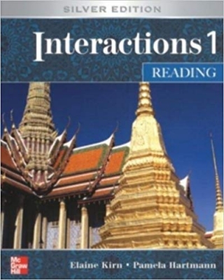 کتاب زبان اینتراکشن یک ریدینگ سیلور ادیشن Interactions 1 Reading Silver Edition + CD
