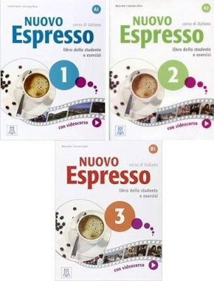 مجموعه 3 جلدی کتاب ایتالیایی نوو اسپرسو Nuovo Espresso تمام رنگی با 50 درصد تخفیف 